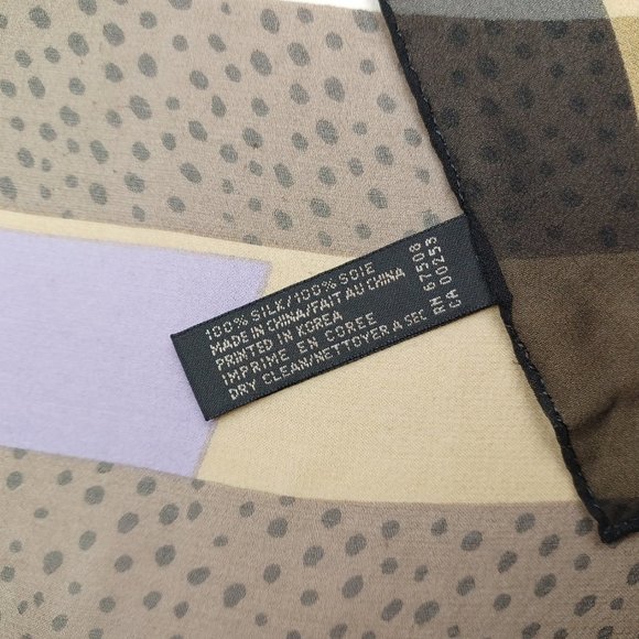 Vintage Ellen Tracy Sheer Silk Square Scarf - Picture 6 of 6